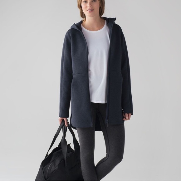 RARE Lululemon Going Places Hooded Jacket Heathered Inkwell - Picture 3 of 13